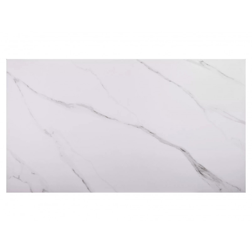 Stół rozkładany Imperia 180-240x90cm biały efekt marmuru / czarny mat Signal