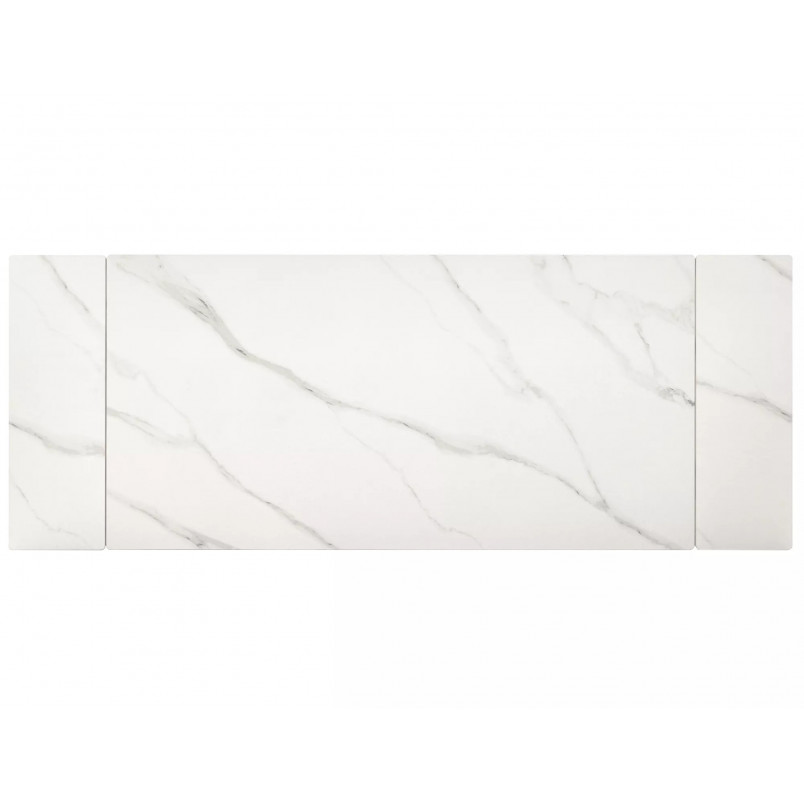 Stół rozkładany Imperia 180-240x90cm biały efekt marmuru / czarny mat Signal