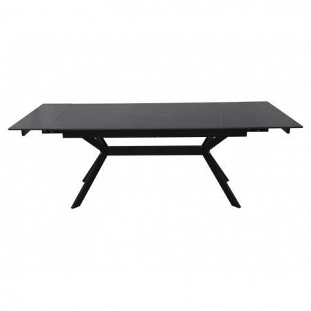 Stół rozkładany Imperia 160-220x90cm czarny efekt marmuru / czarny mat Signal