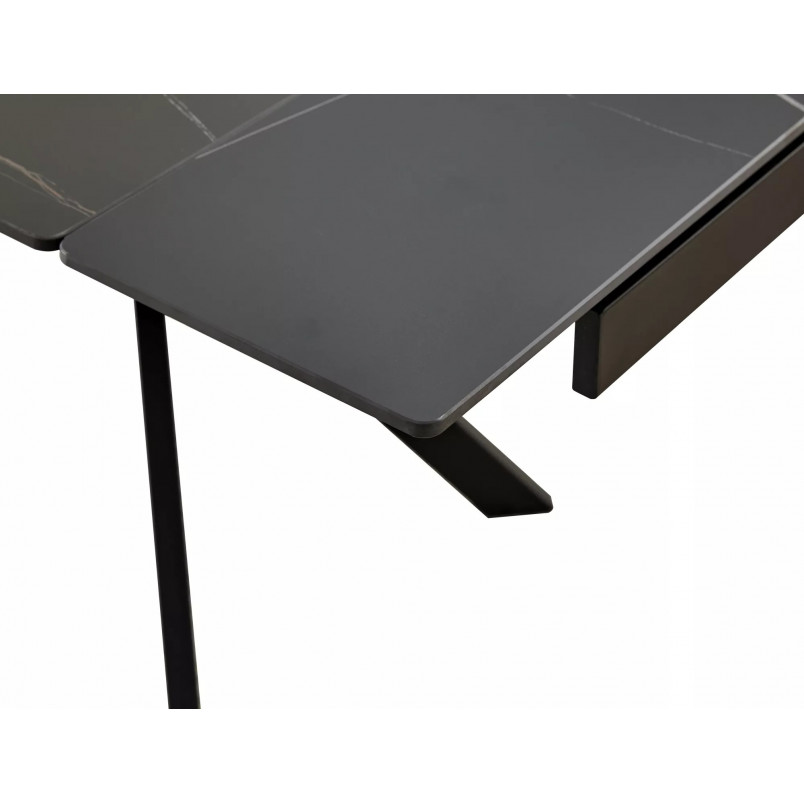Stół rozkładany Imperia 160-220x90cm czarny efekt marmuru / czarny mat Signal