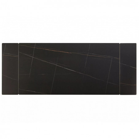 Stół rozkładany Imperia 160-220x90cm czarny efekt marmuru / czarny mat Signal