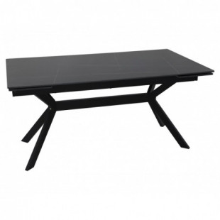 Stół rozkładany Imperia 180-240x90cm czarny efekt marmuru / czarny mat Signal