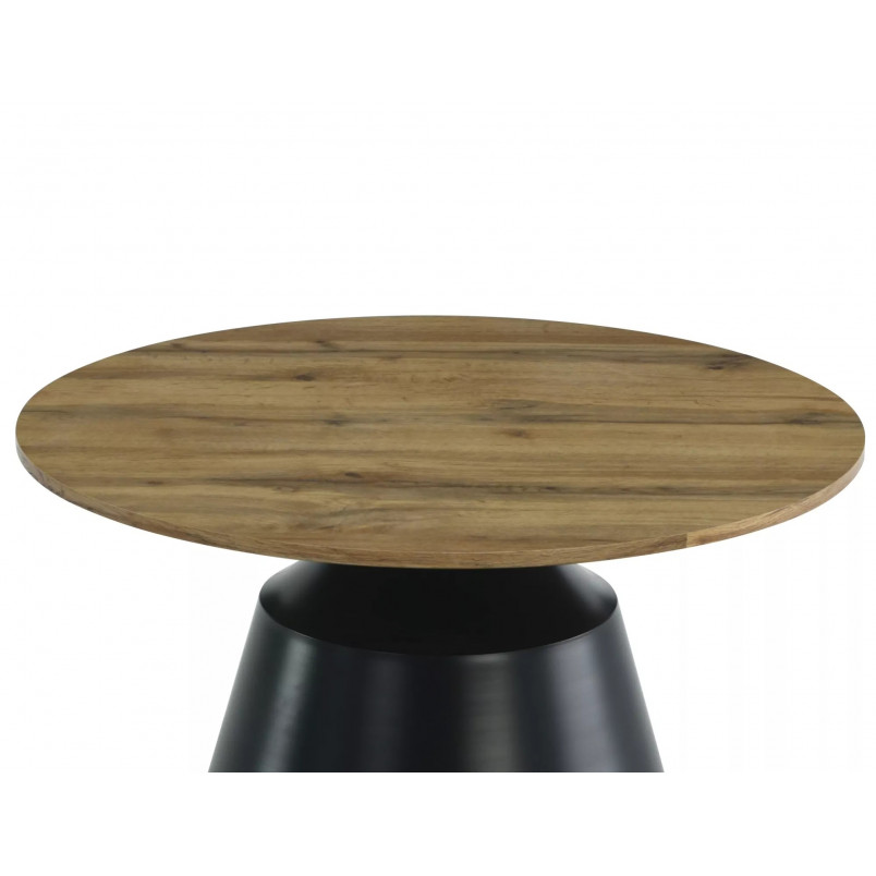 Zestaw stolików okrągłych Itaka dąb artisan / czarny mat Signal