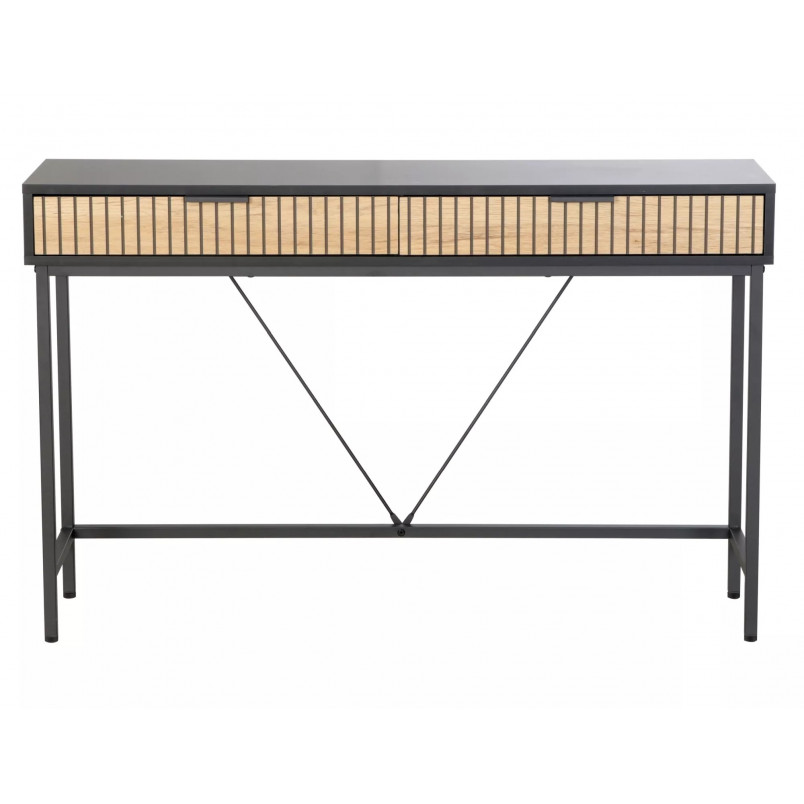 Biurko z 2 szufladami Mago 120x48cm czarny / dąb Signal