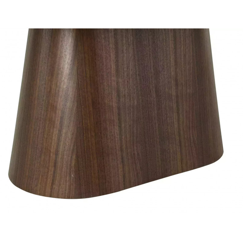 Stół rozkładany na jednej nodze Monaco 160-200x90cm czarny mat / orzech Signal