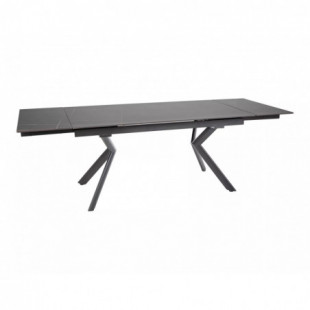 Stół rozkładany ceramiczny Norton 160-240x90cm czarny efekt marmuru / czarny mat Signal
