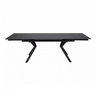 Stół rozkładany ceramiczny Norton 160-240x90cm czarny efekt marmuru / czarny mat Signal