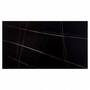 Stół rozkładany ceramiczny Norton 160-240x90cm czarny efekt marmuru / czarny mat Signal
