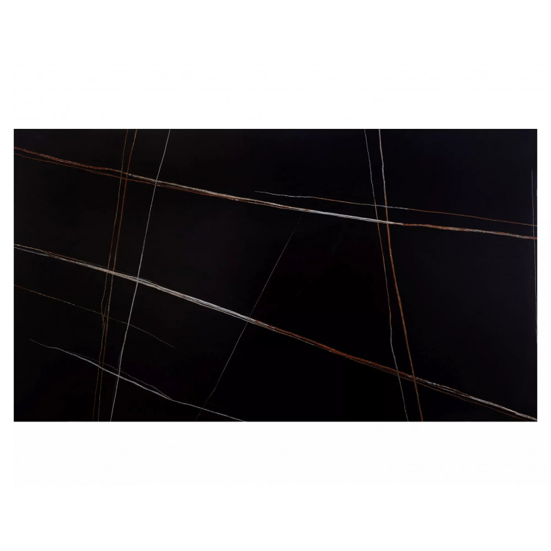 Stół rozkładany ceramiczny Norton 160-240x90cm czarny efekt marmuru / czarny mat Signal