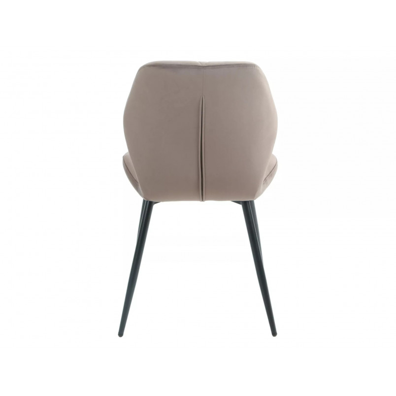 Krzesło welurowe pikowane Rick Velvet cappuccino Signal