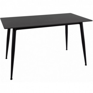 Stół ceramiczny nowoczesny Rion 130x70cm czarny efekt marmuru / czarny Signal