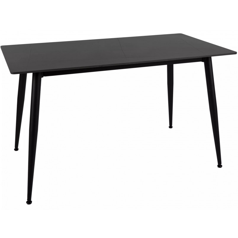 Stół ceramiczny nowoczesny Rion 130x70cm czarny efekt marmuru / czarny Signal