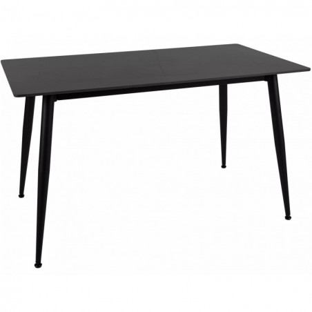 Stół ceramiczny nowoczesny Rion 130x70cm czarny efekt marmuru / czarny Signal