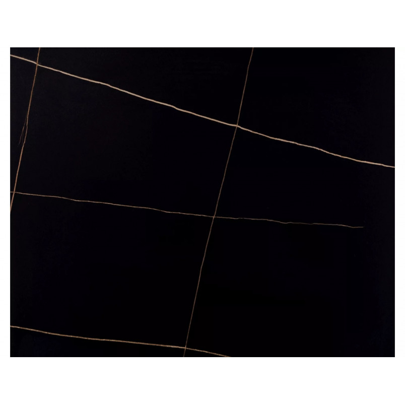Stół ceramiczny kwadratowy Rion 80x80cm czarny efekt marmuru / czarny Signal