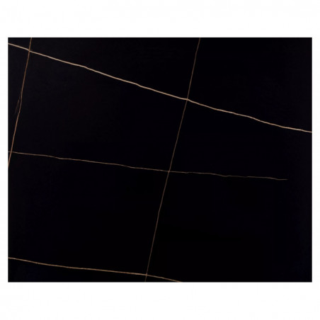 Stół ceramiczny kwadratowy Rion 80x80cm czarny efekt marmuru / czarny Signal