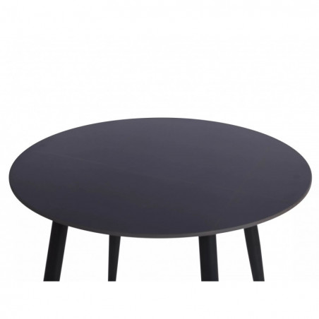 Stół ceramiczny okrągły Rion 90cm czarny efekt marmuru / czarny Signal