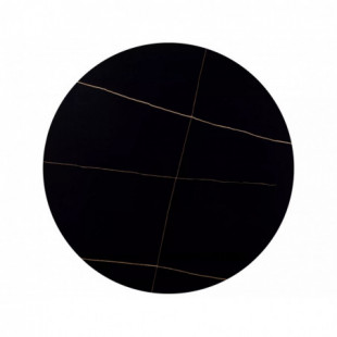 Stół ceramiczny okrągły Rion 90cm czarny efekt marmuru / czarny Signal