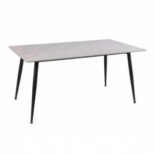 Stół ceramiczny nowoczesny Rion 130x70cm szary efekt marmuru / czarny Signal