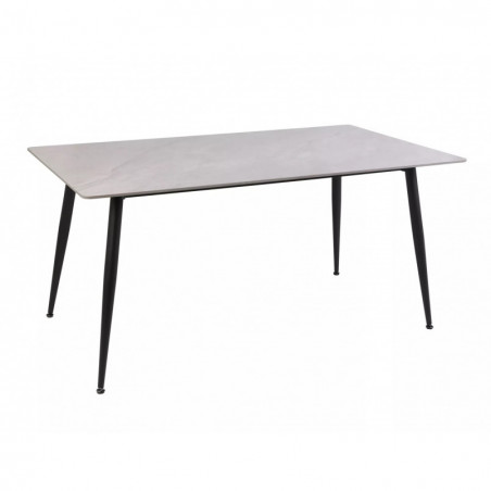 Stół ceramiczny nowoczesny Rion 130x70cm szary efekt marmuru / czarny Signal