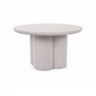 Stolik z mikrocementu japandi Rosalia 80cm jasny szary Signal