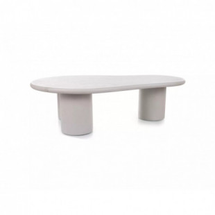 Stolik japandi z mikrocementu Selena 130x80cm jasny szary Signal