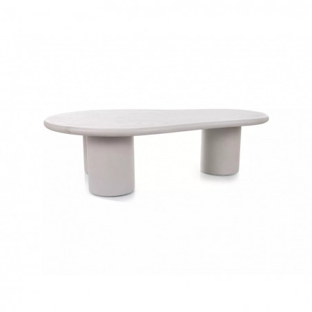 Stolik japandi z mikrocementu Selena 130x80cm jasny szary Signal