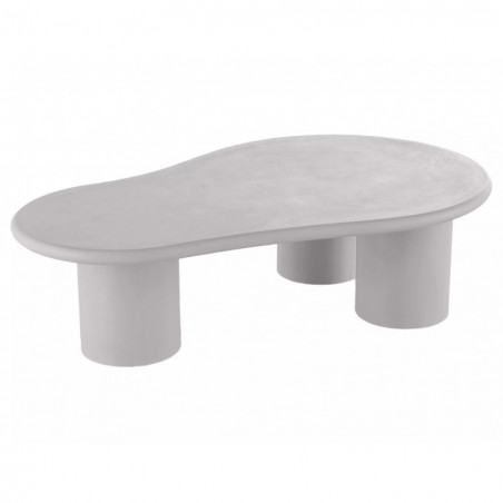 Stolik japandi z mikrocementu Selena 130x80cm jasny szary Signal
