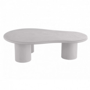 Stolik japandi z mikrocementu Selena 130x80cm jasny szary Signal