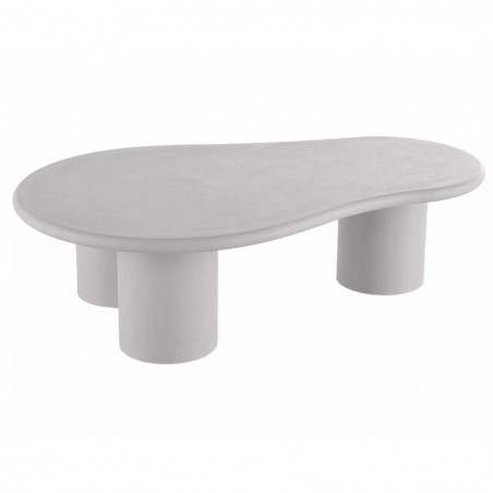 Stolik japandi z mikrocementu Selena 130x80cm jasny szary Signal