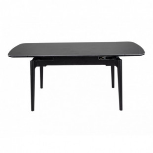 Stół ceramiczny rozkładany Sento 120-180x80cm czarny efekt marmuru / czarny Signal