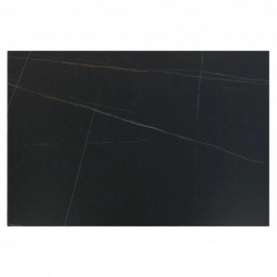 Stół ceramiczny rozkładany Sento 120-180x80cm czarny efekt marmuru / czarny Signal
