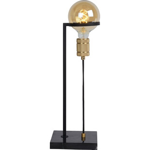 Lampa stołowa industrialna Ottelien Czarno-Mosiężna marki Lucide