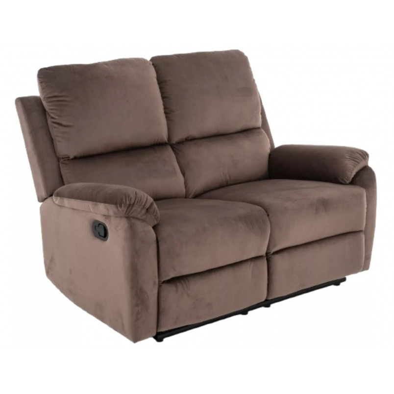 Sofa welurowa rozkładana Spencer II Velvet 136cm cappuccino Signal