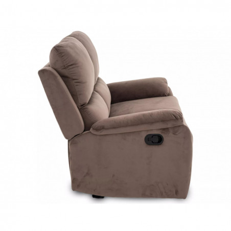 Sofa welurowa rozkładana Spencer II Velvet 136cm cappuccino Signal