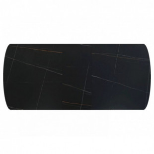 Stół ceramiczny rozkładany Vector 180-220x90cm czarny efekt marmuru / czarny Signal
