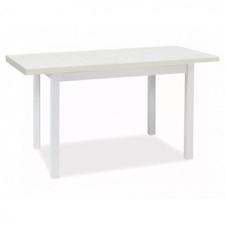 Stół prostokątny rozkładany Adam 90-125x90cm biały mat Signal
