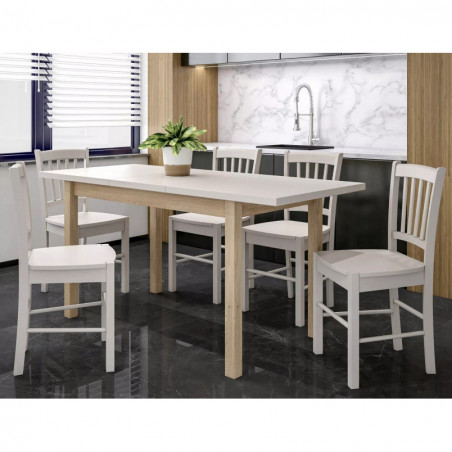Stół prostokątny Adam 90-125x65cm kaszmir / dąb cremona torro Signal