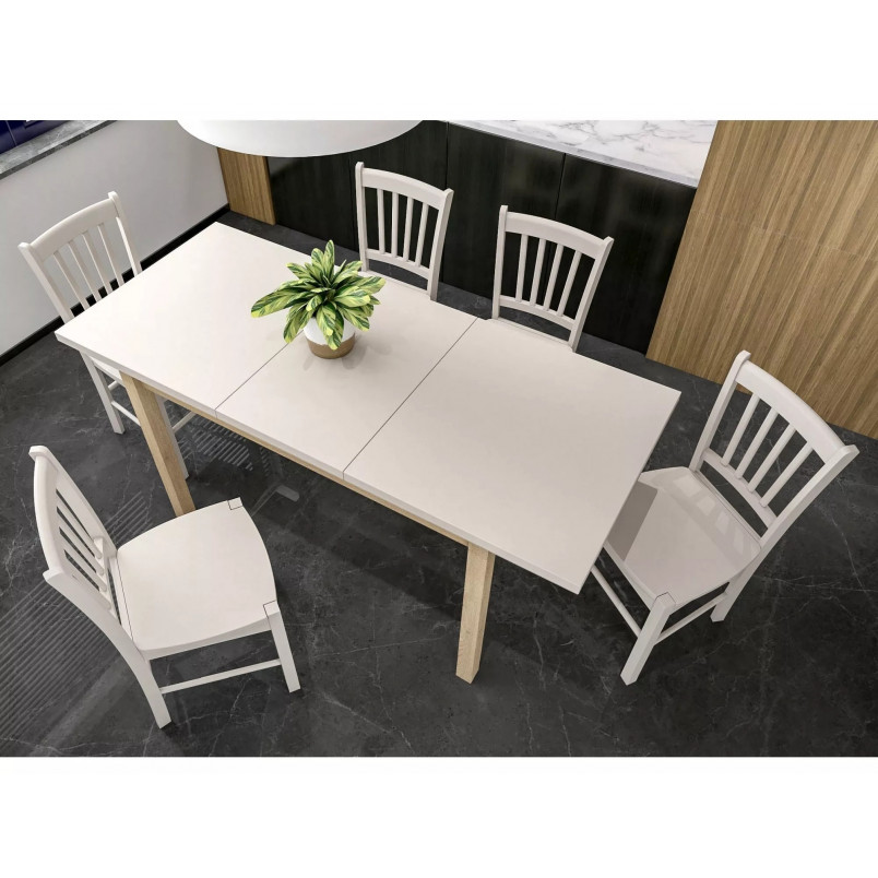 Stół prostokątny Adam 90-125x65cm kaszmir / dąb cremona torro Signal