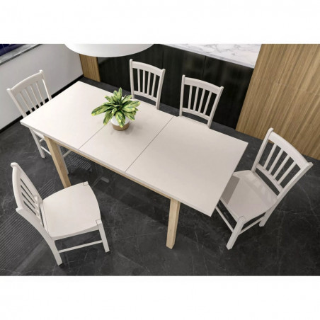 Stół prostokątny Adam 90-125x65cm kaszmir / dąb cremona torro Signal