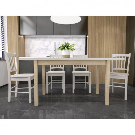 Stół prostokątny Adam 90-125x65cm kaszmir / dąb cremona torro Signal
