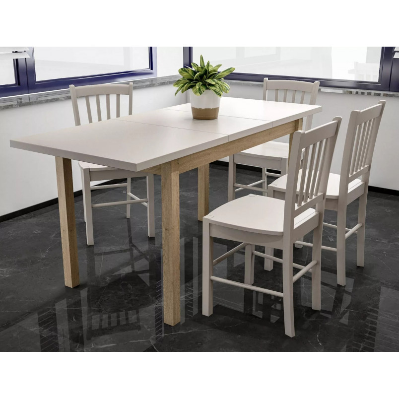 Stół prostokątny Adam 90-125x65cm kaszmir / dąb cremona torro Signal