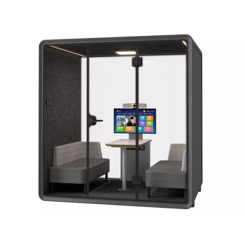 Kabina akustyczna dwu/czteroosobowa Large Booth ST czarno-szara Signal