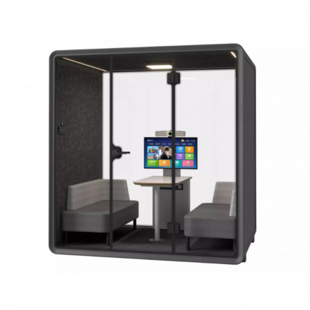 Kabina akustyczna dwu/czteroosobowa Large Booth ST czarno-szara Signal
