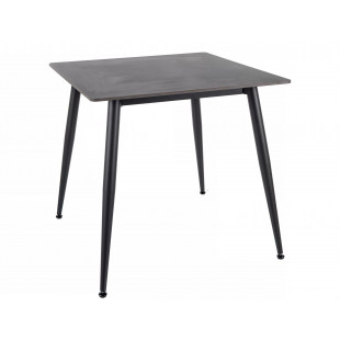 Stół ceramiczny kwadratowy Rion 80x80cm czarny efekt marmuru / czarny Signal