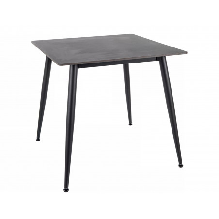 Stół ceramiczny kwadratowy Rion 80x80cm czarny efekt marmuru / czarny Signal