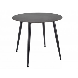 Stół ceramiczny okrągły Rion 90cm czarny efekt marmuru / czarny Signal