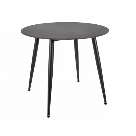 Stół ceramiczny okrągły Rion 90cm czarny efekt marmuru / czarny Signal