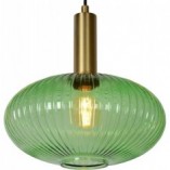 Lampa wisząca szklana retro Maloto 30 Zielony/Mosiądz marki Lucide