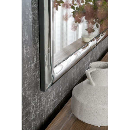 Lustro ścienne glamour Abisso 162x72cm srebrne Halmar