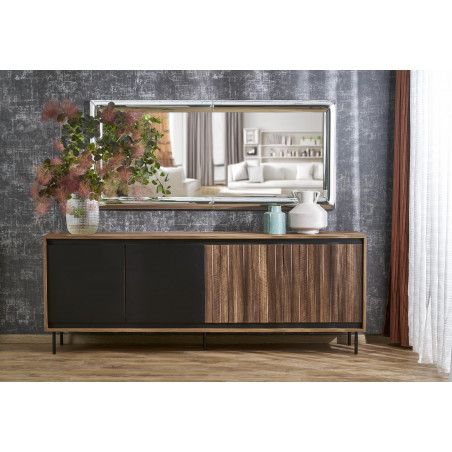 Lustro ścienne glamour Abisso 162x72cm srebrne Halmar
